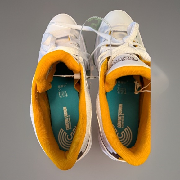 NEW Chuck Taylor Converse All Star Flux Ultra High Top Wht Burgundy Yellow Sz 10 - Picture 10 of 11